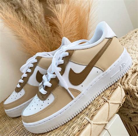 tan Nike sneakers for women